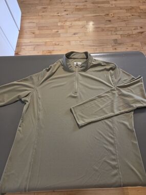 Women's Olive Quarter-Zip Performance Pullover